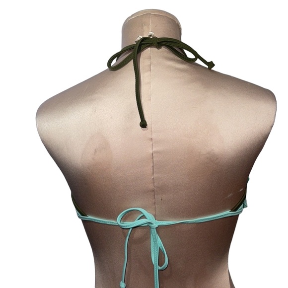 Victoria’s Secret Pink aqua bikini top. Size M. Super cute - Picture 6 of 9